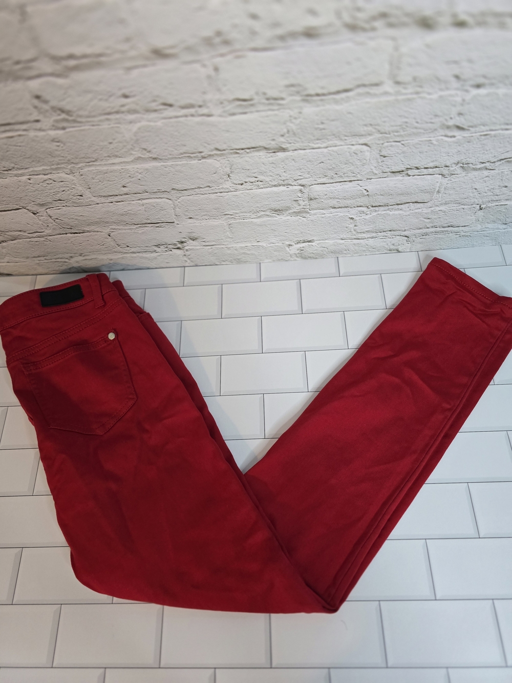 Celebrity Pink Red Skinny Stretch Pants Sz S
